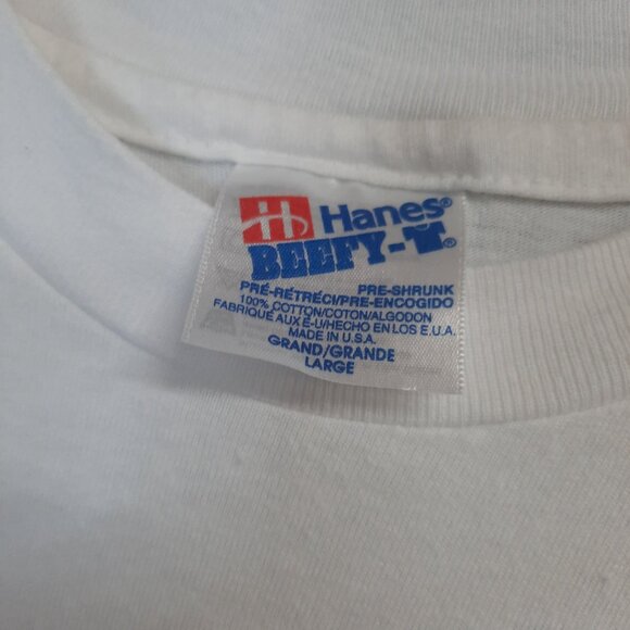 Vintage Single Stitch T-shirt Jesus Cares for Youth Men's Size Large - Picture 4 of 9